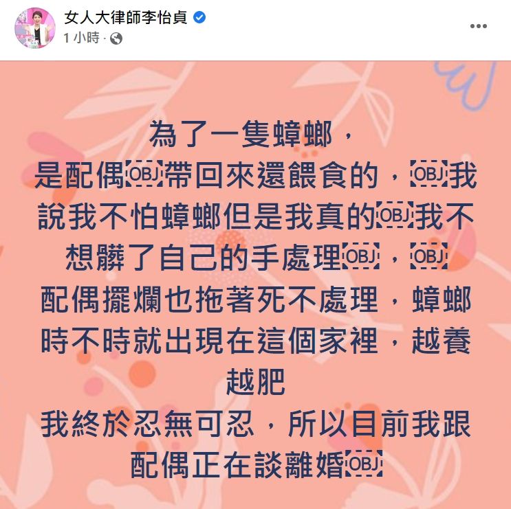 翻攝李怡貞臉書