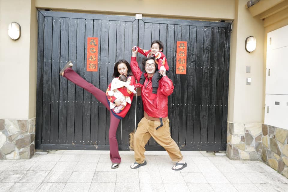 陳意涵一家4口幸福美滿。翻攝自陳意涵臉書