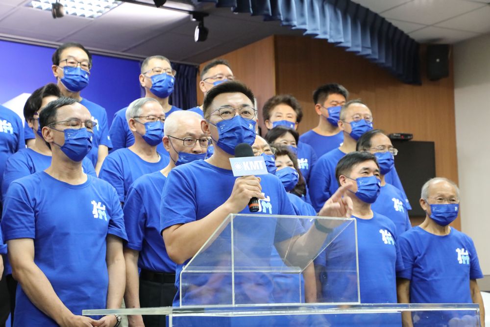 江启臣拜托人民站出来投票,讨回你的好日子。国民党提供