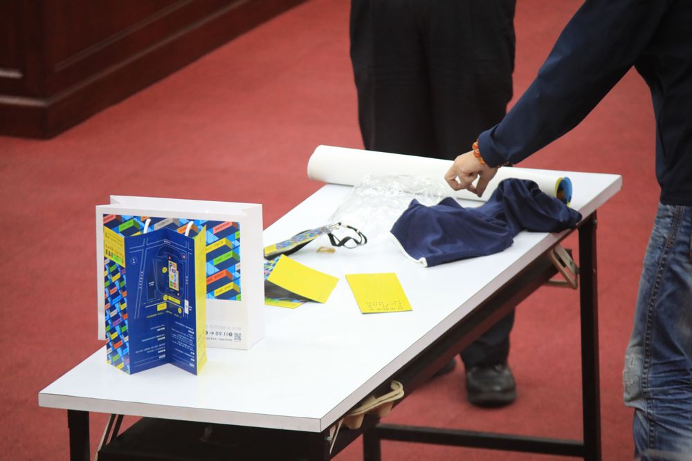 台北城博會文宣品高於市價。莊宗達攝