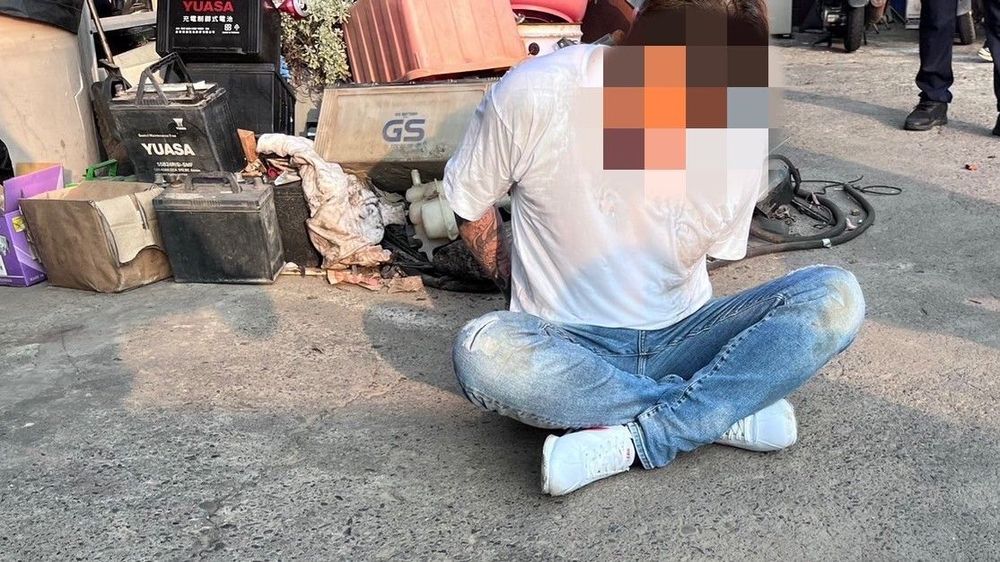 毒販林姓夫妻檔逃到嘉義修車遭逮。民眾提供