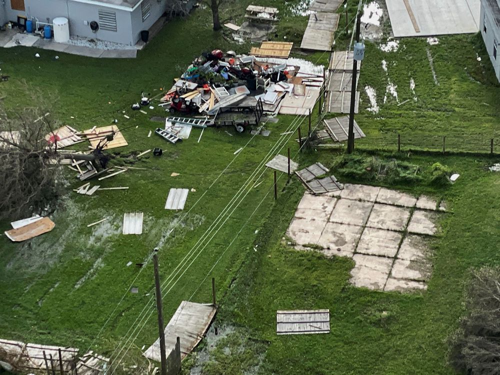 夏洛特郡蓬塔戈爾達（Punta Gorda）住宅區房屋慘城廢墟。路透社