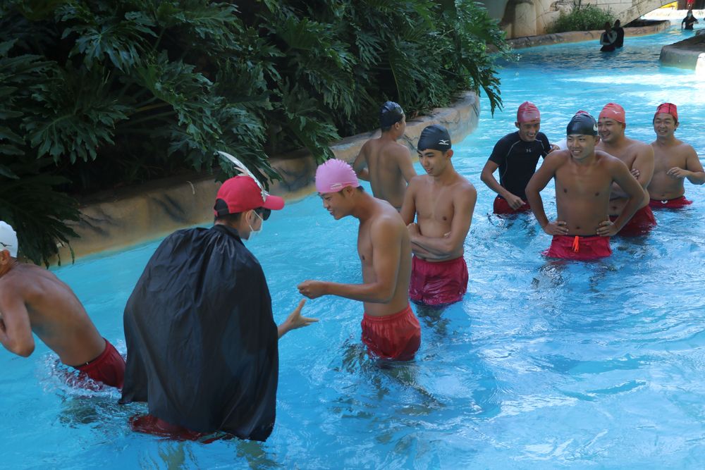 雙十連假更舉辦了第一屆漂漂河趣味健走大賽，歡迎旅客同樂。麗寶提供