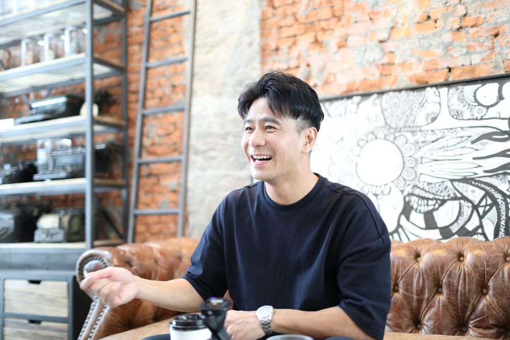 郭彥均談到老婆女兒滿滿的笑容。鄭孟晃攝