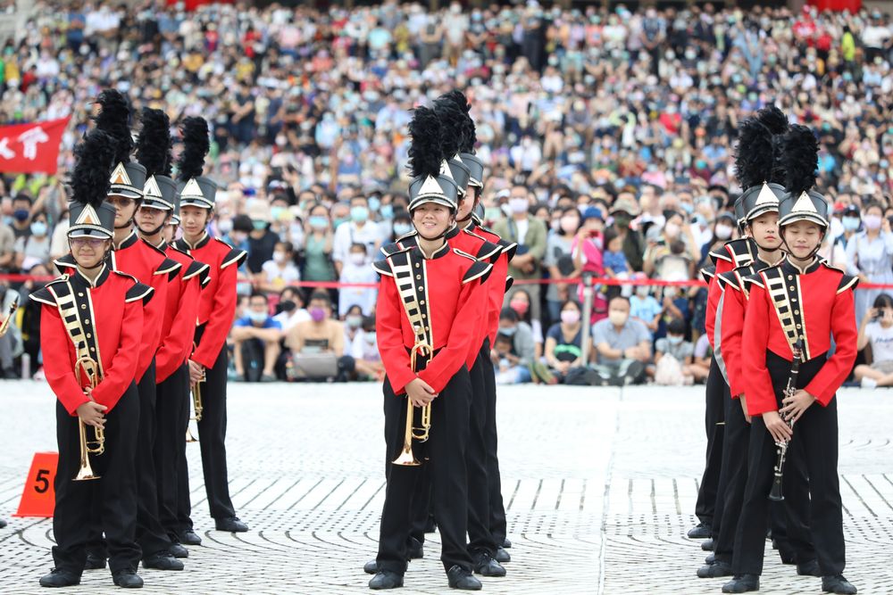 曉明女中管樂隊。鄭孟晃攝