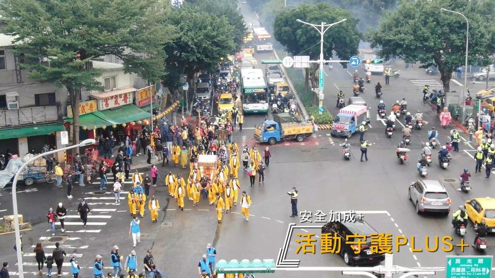 無人機可運用在北市大型集會上。台北市警局提供