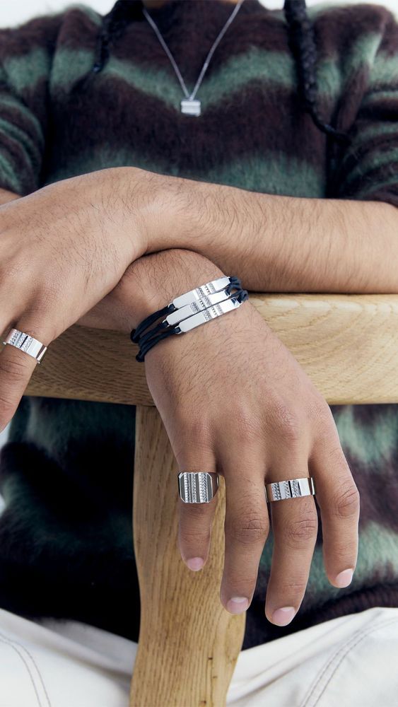 De Beers RVL系列珠寶運用凹槽設計隱密呈現品牌的「D」與「B」縮寫字母。品牌提供