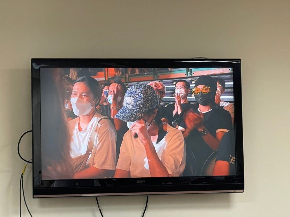黃嘉千在小巨蛋哭了。林丞偉攝