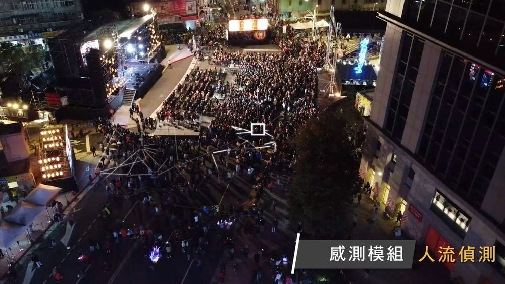 無人機於夜間使用也可清楚掌握狀況。台北市警局提供