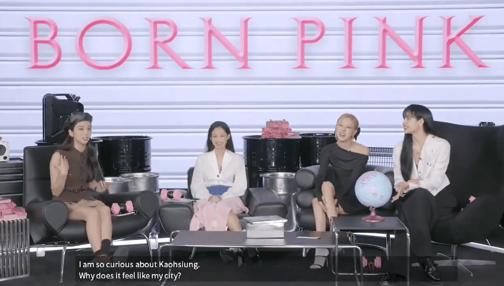 Jisoo（左）的綽號發音跟高雄很像，直說「高雄感覺很像我的城市」。翻攝YouTube