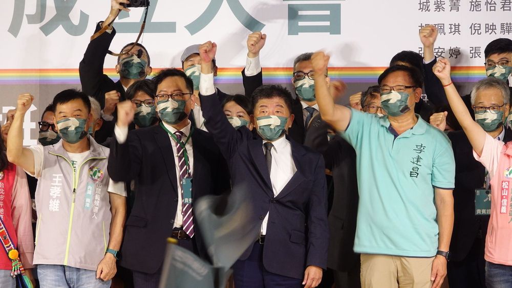 陳時中（中）在致詞時也點名蔣萬安。莊宗達攝