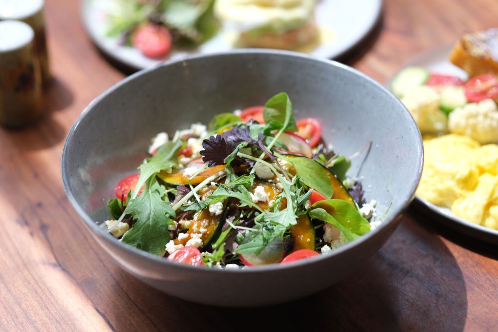 烤南瓜藜麥沙拉，340元。陳志淵攝