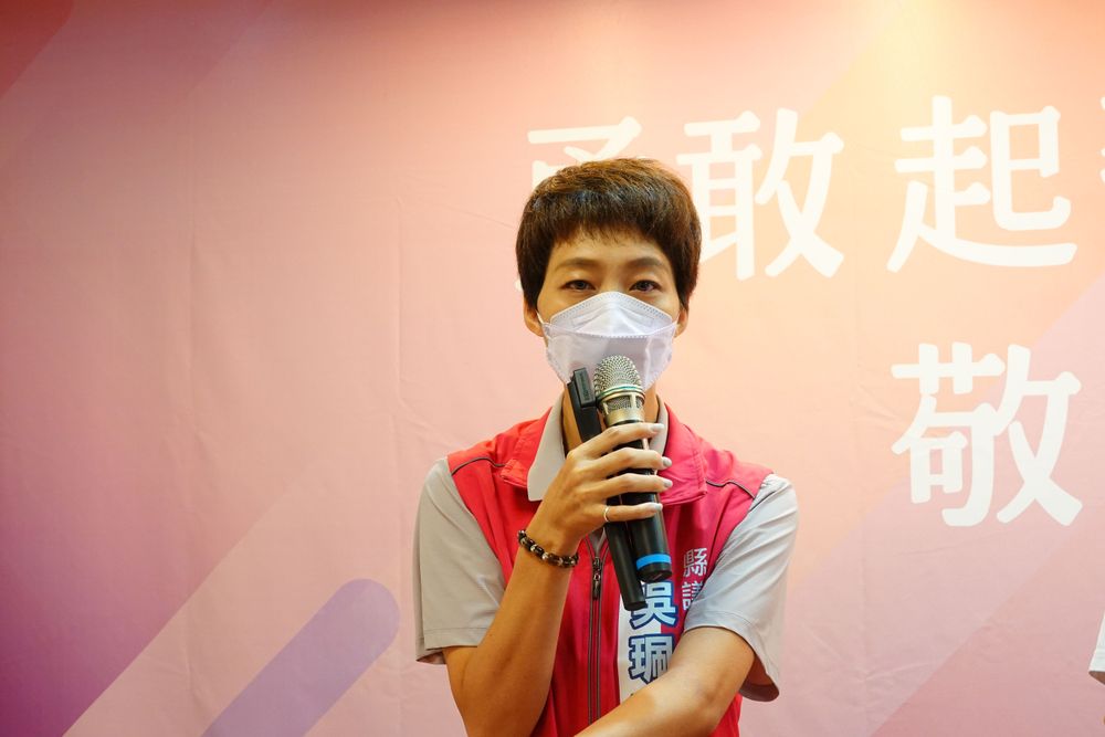 國民黨宜蘭縣議員參選人吳珮菱。林泊志攝