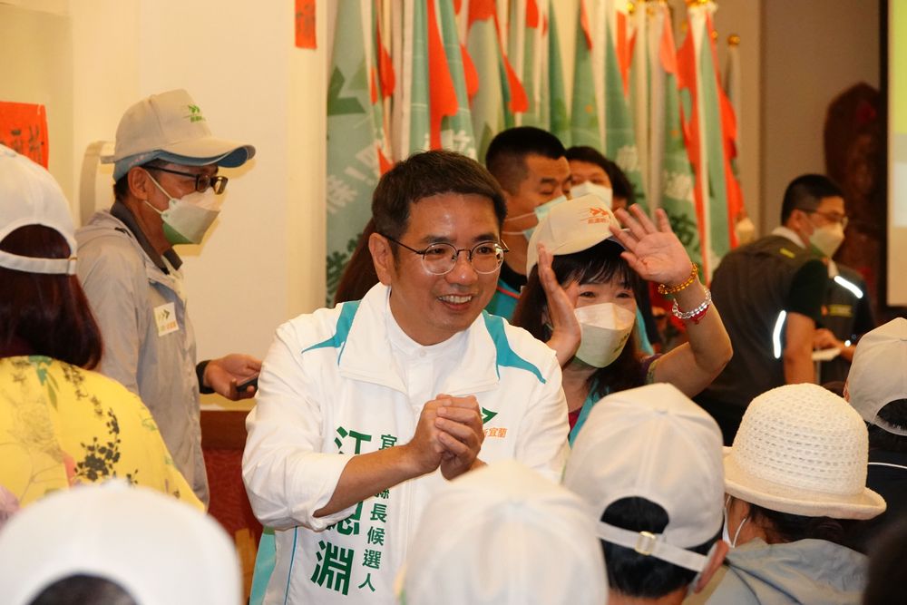 民進黨宜蘭縣長參選人江聰淵。林泊志攝