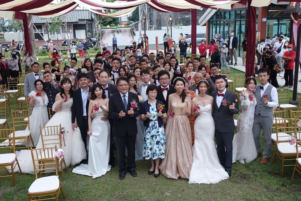 屏東縣集團結婚今日在屏東書院園區幸福登場。羅琦文攝