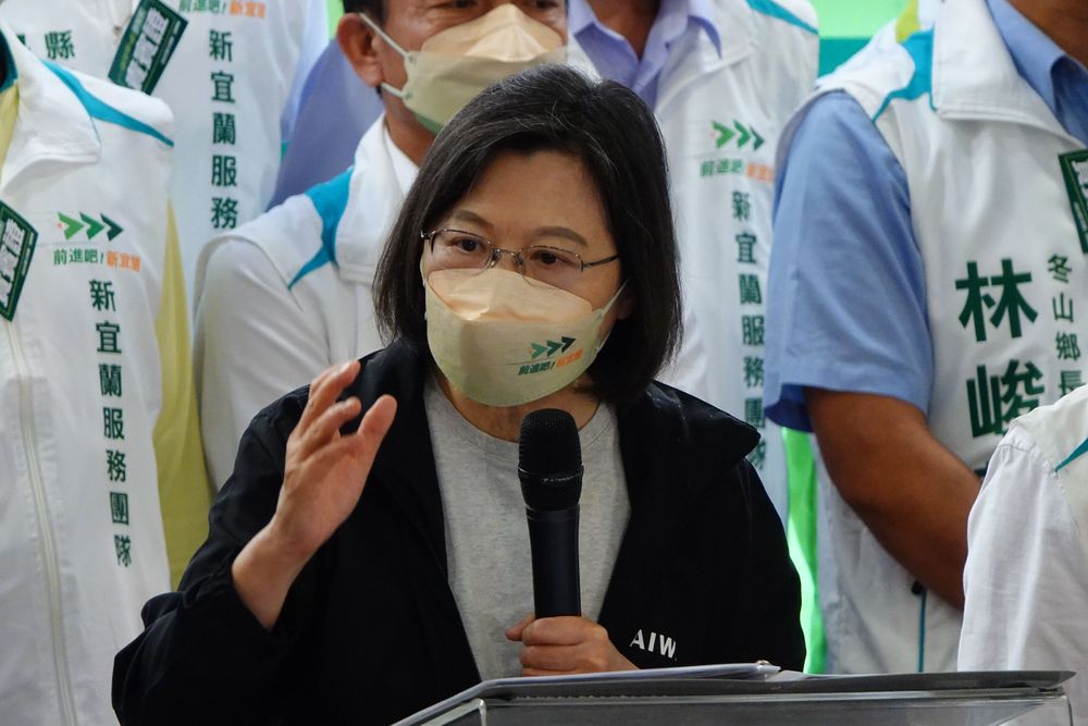 總統蔡英文說，宜蘭是民主聖地，很多民主前輩都是宜蘭人，宜蘭人對台灣民主的貢獻很大，對地方治理的標準很高。。林泊志攝