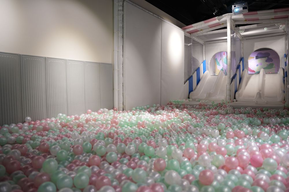 休闲栋3楼也规划有亲子游憩空间。黄盈甄摄