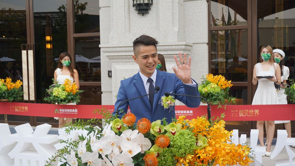 松益发集团总经理解智赢指出，建案大量采用石材，较同区大楼增加85%用料。叶家铭摄