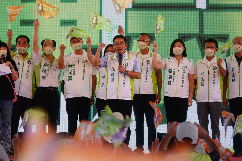 民進黨宜蘭縣長參選人江聰淵。林泊志攝