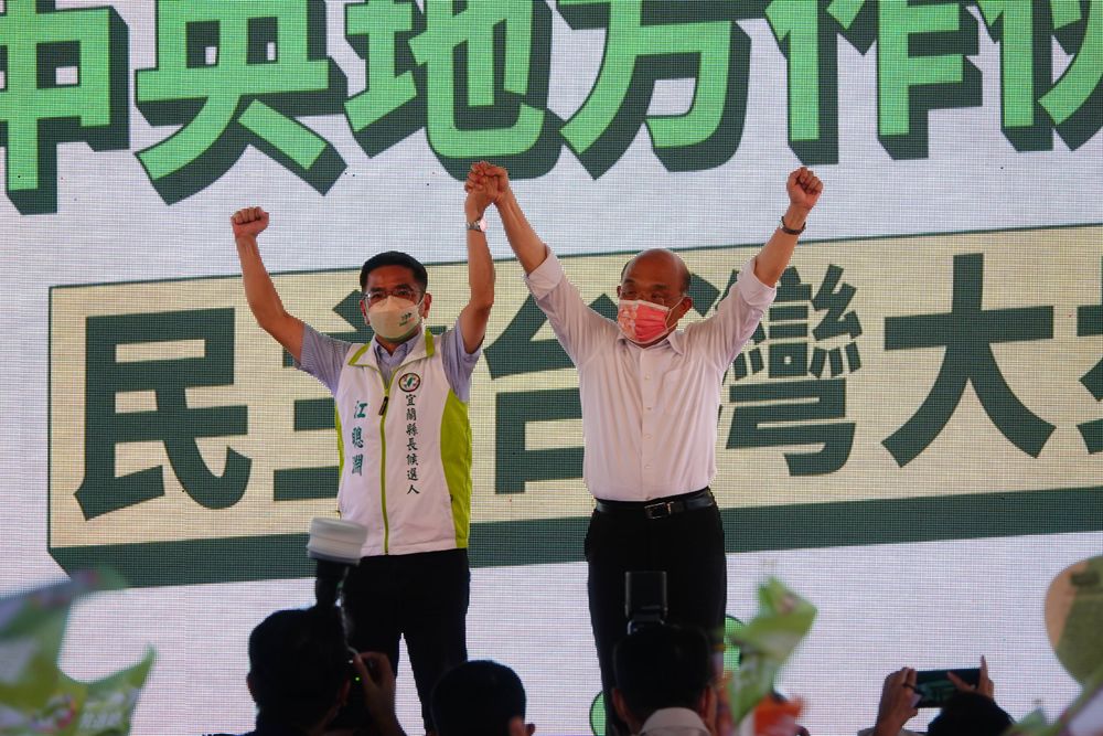 蘇貞昌力挺江聰淵。林泊志攝