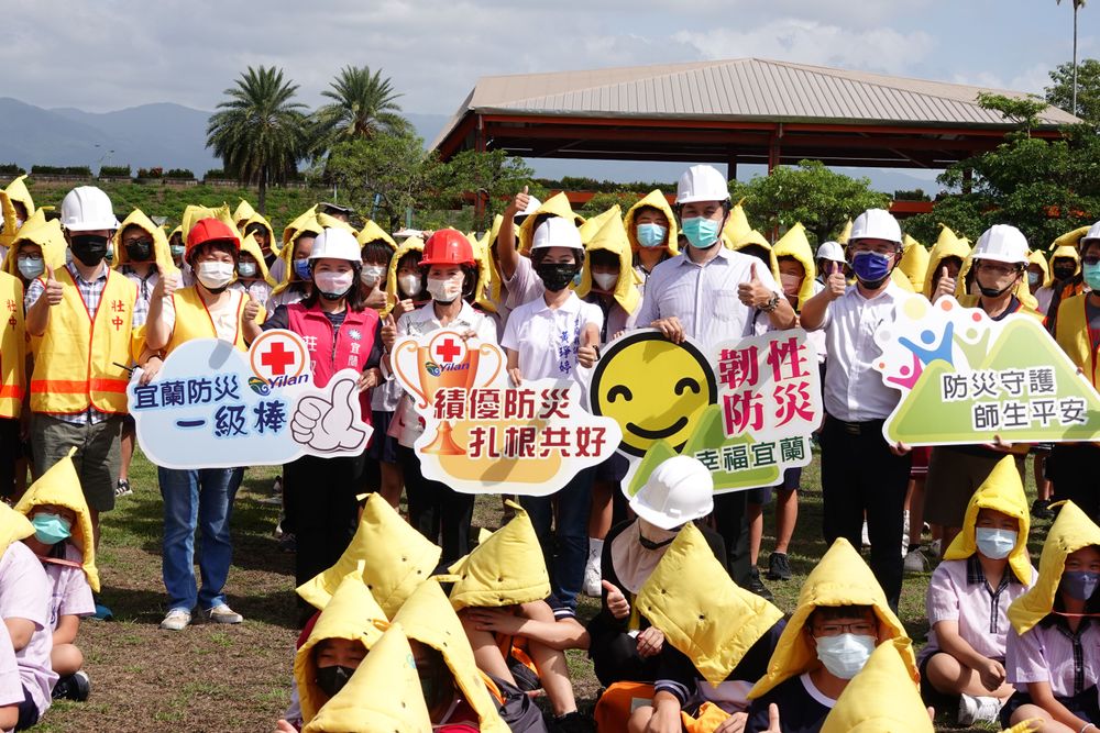 宜蘭縣長林姿妙說，透過平時演練，增強學子及民眾的防災意識。林泊志攝