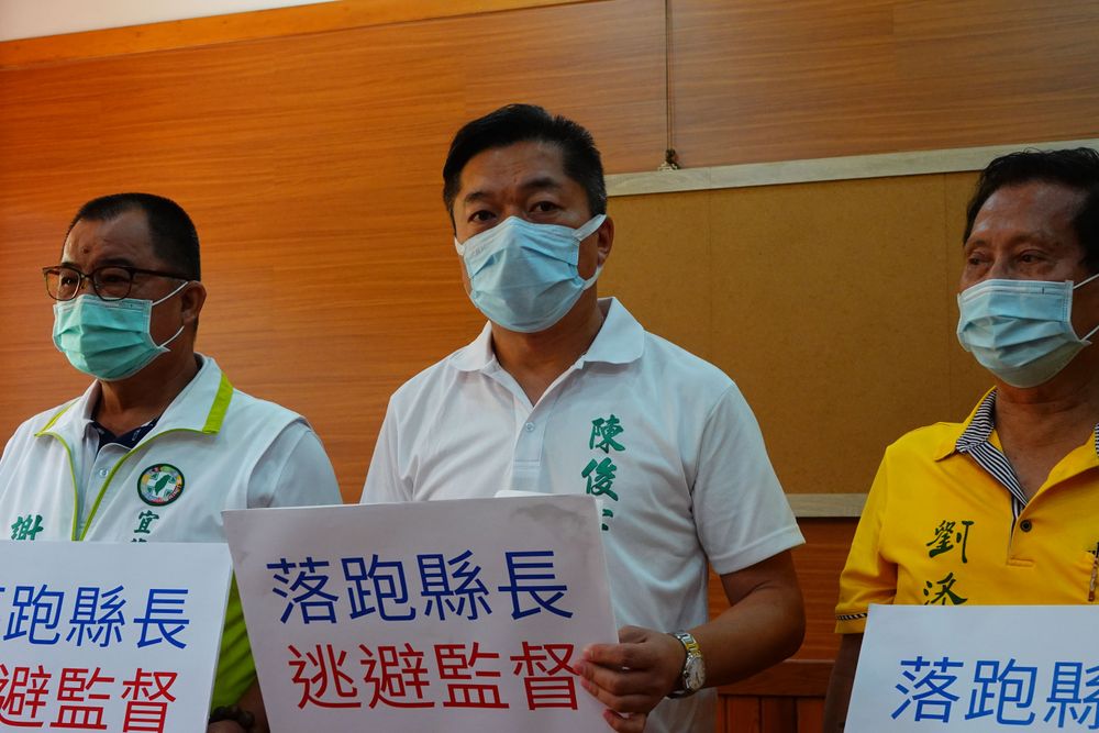 民進黨宜蘭縣議會黨團總召陳俊宇。林泊志攝