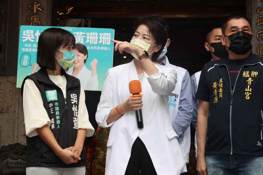 黃珊珊直言，政見不是比誰會打高空、大撒幣。翁玉信攝