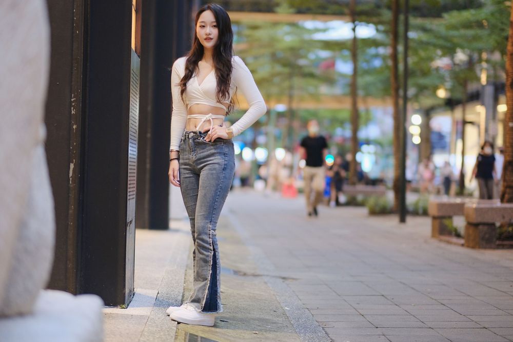 Verna常在台北信義商圈逛街。陳志淵攝