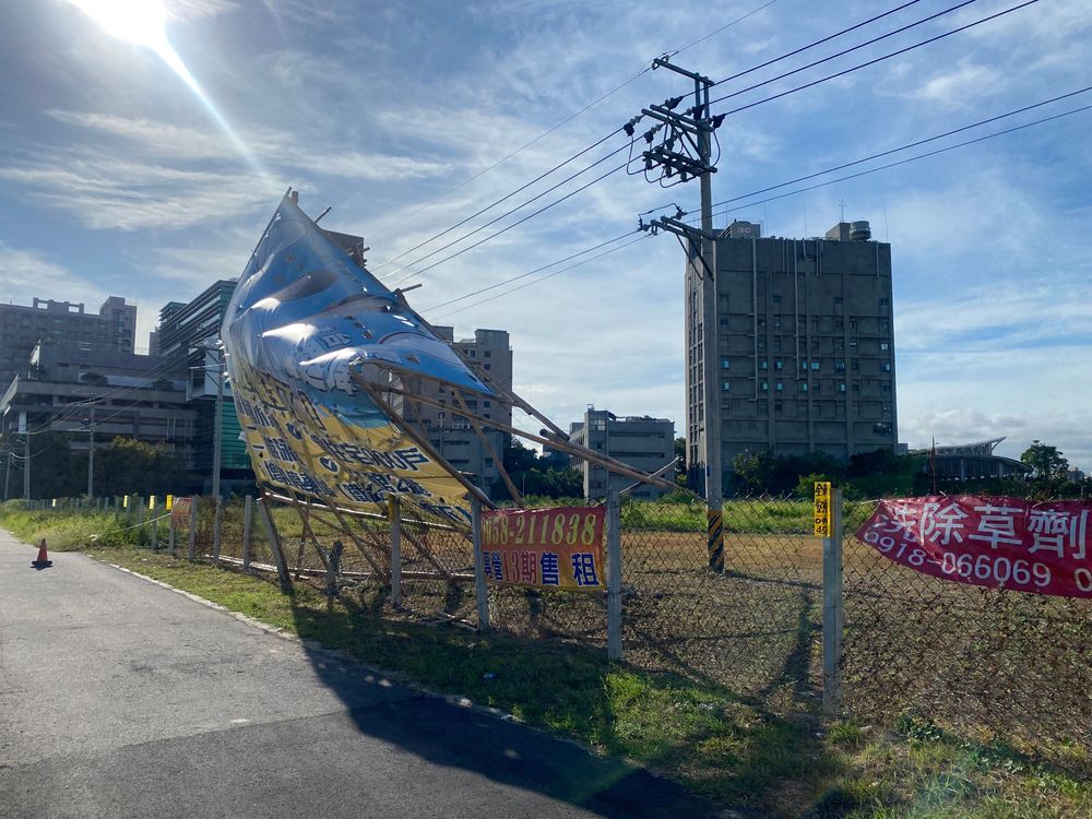 竹搭棚架已垮岌岌可危。張喆喜攝