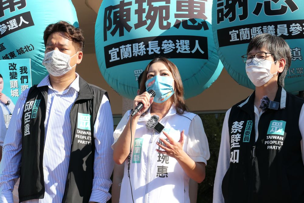 台灣民眾黨參選人陳琬惠。林泊志攝
