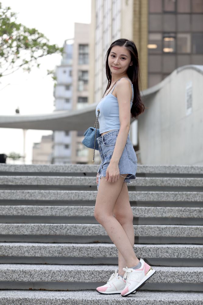 萌萌有著水汪汪的大眼。陳明中攝