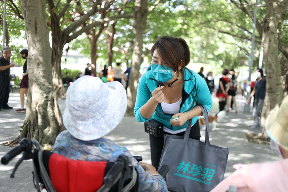 林珍羽坦言跑選戰比在市府更累。陳明中攝