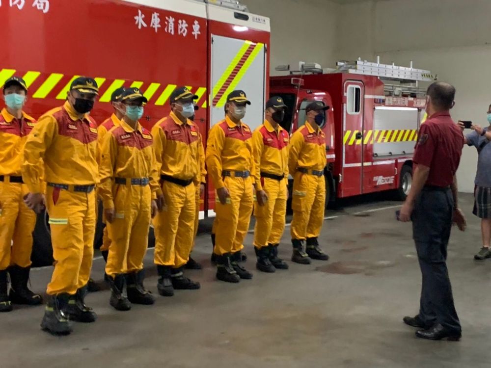 基隆共有15人前往花莲搜救。读者提供