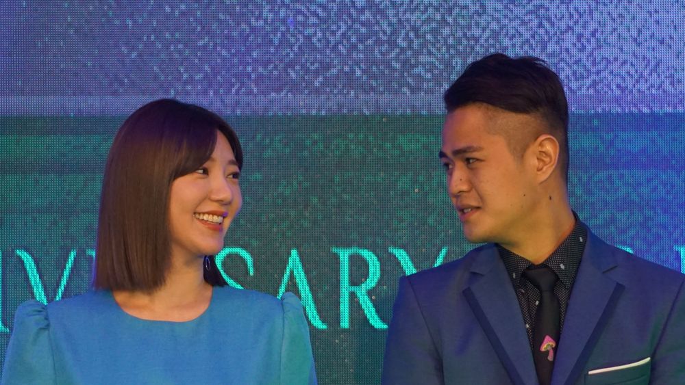 松益發建設禮聘郭雪芙擔任品牌代言人，並拉抬銷售案「微笑世界」。葉家銘攝