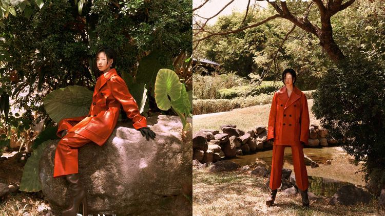 Elly身穿BV服裝，展現遺傳自媽媽的時尚氣場。《Bella儂儂》提供