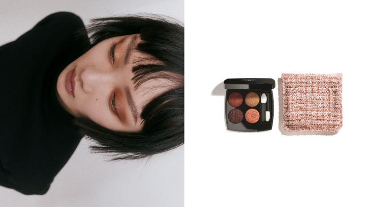 CHANEL斜紋軟呢4色眼影#03紅繡，3210元。品牌提供