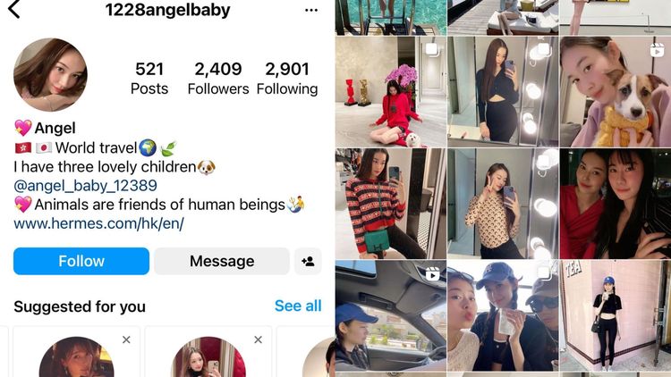 Tiffany多次向IG官方檢舉這個盜用她照片的假帳號，但都沒有成效。翻攝tiff.tong IG