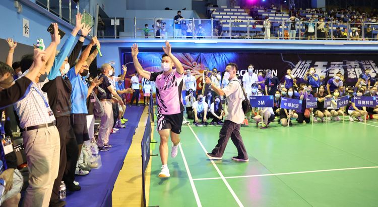 李洋現身牧德盃羽球賽。大會提供