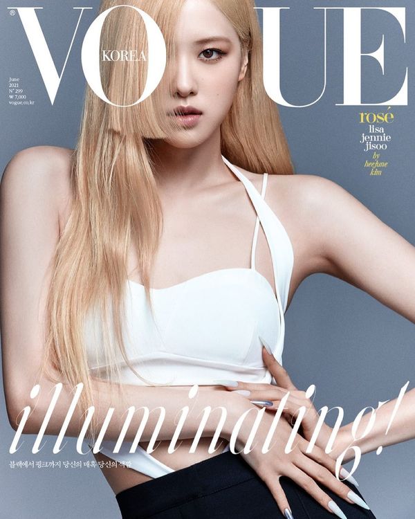 韓團「BLACKPINK」成員Rosé去年6月登上雜誌封面也詮釋了此髮型。翻攝roses_are_rosie IG
