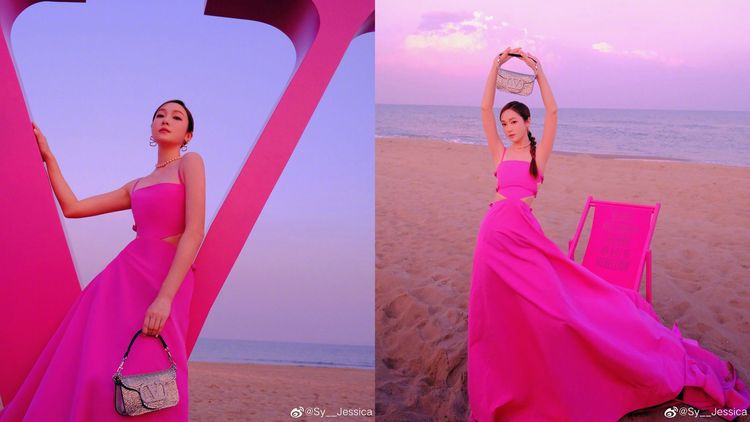 Jessica 9月時為VALENTINO拍攝宣傳照。翻攝Sy__Jessica IG