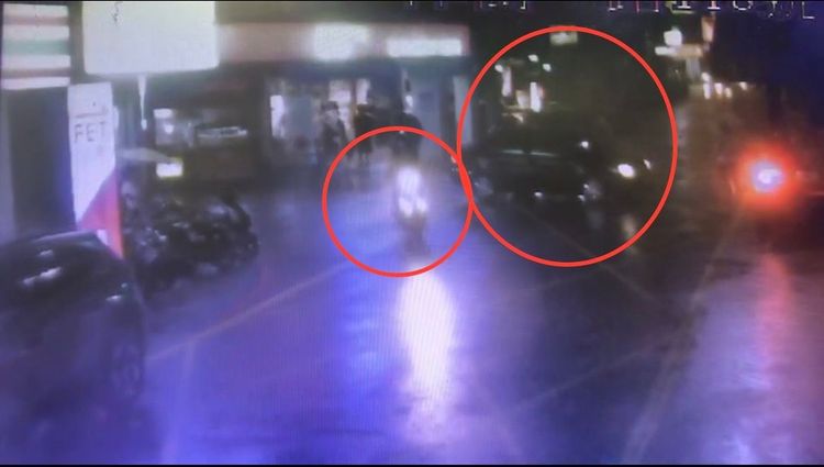 許姓騎士日期在汐止與人發生行車糾紛。翻攝畫面