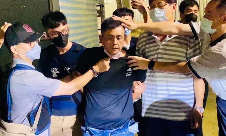 殺警兇嫌林信吾收押。讀者提供