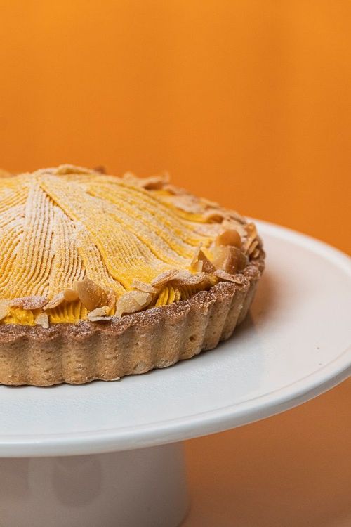 「金色山丘-地瓜蒙布朗」以地瓜泥代替傳統的粟子餡料。業者提供