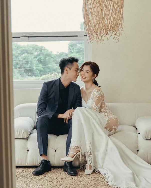 一系列婚紗美照。翻攝夏如芝臉書