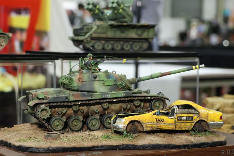 第10屆「開拓模型祭」現場有很多精美作品。趙世平攝