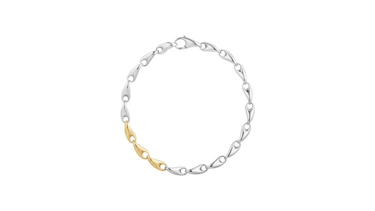 Reflect系列18K金、純銀鍊節雙色手鍊，2萬4600元。品牌提供