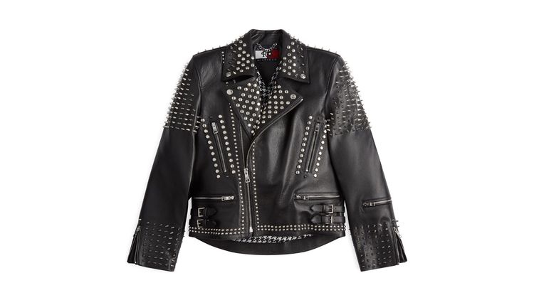 Tommy Hilfiger x Richard Quinn膠囊系列龐克風鉚釘騎士皮衣，5萬9800元。品牌提供