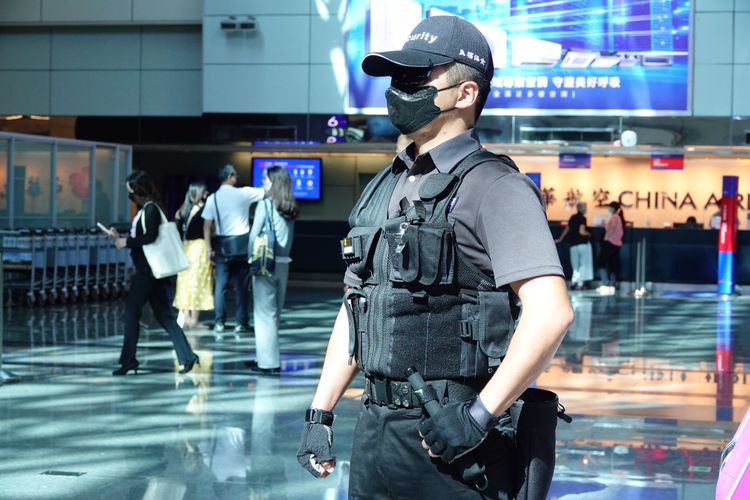 桃園機場特勤警衛隊。施昂強攝