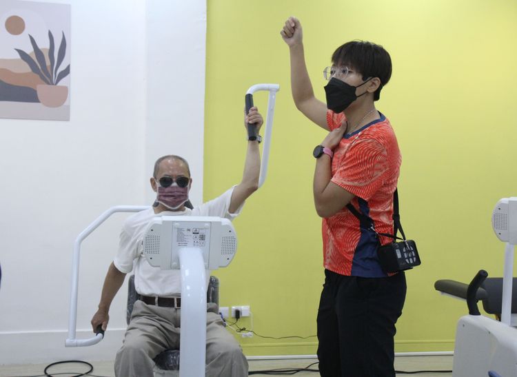 俱樂部引進智能及合適老化肌力型運動器材。陽明交大提供
