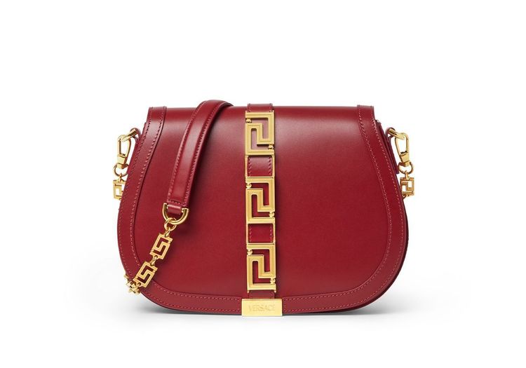 Greca Goddess迷宮女神紅色肩背包大型款，10萬2500元。品牌提供